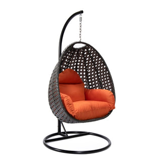 Charcoal Wicker Hanging Egg Swing Chair