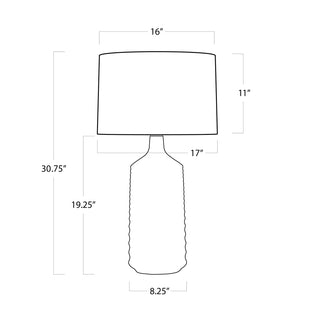 Temperance Ceramic Table Lamp (Olive)