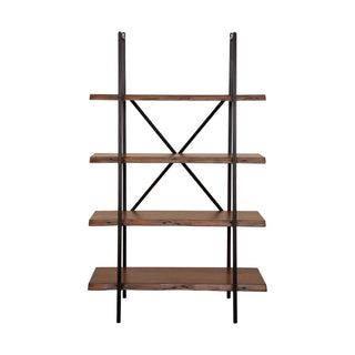 Alpine FurnitureLive Edge Bookshelf, Light WalnutLIVEEDGEBOOKSHELFAloha Habitat