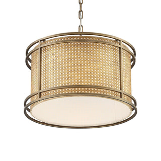 Currey & CompanyTailor Single - Light Cane and Brass Drum Pendant ChandelierL090 - 0011Origins of Home