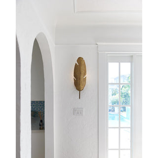 Currey & CompanyTropical Brass Leaf Wall Sconce5000 - 0127Origins of Home