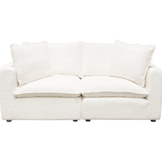 Diamond SofaIvy 2PC White Faux Shearling Modular Sofa (w) Feather Down SeatingIVY2SCWHAloha Habitat