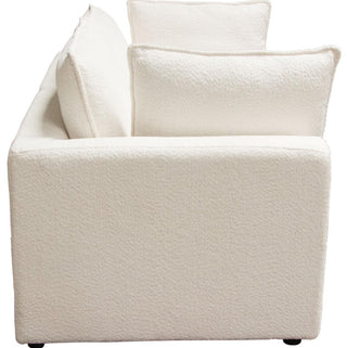 Diamond SofaIvy 2PC White Faux Shearling Modular Sofa (w) Feather Down SeatingIVY2SCWHAloha Habitat