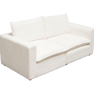 Diamond SofaIvy 2PC White Faux Shearling Modular Sofa (w) Feather Down SeatingIVY2SCWHAloha Habitat