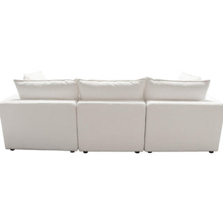 Diamond SofaIvy 3 Piece Modular Sectional Sofa (w) White Faux Shearling Feather Down - by Diamond Sofa - IVY2SC1ACWHIVY2SC1ACWHAloha Habitat