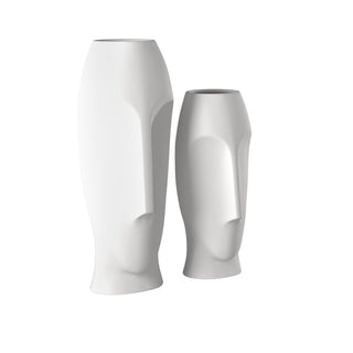 Howard ElliotAbstract Faces Matte White Ceramic Vases - Set of 234094Origins of Home