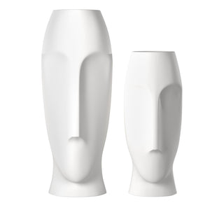 Howard ElliotAbstract Faces Matte White Ceramic Vases - Set of 234094Origins of Home