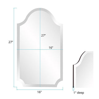 Howard ElliotFrameless Arched Scalloped Mirror65032Origins of Home