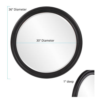 Howard ElliotGeorge Matte Black Round Mirror53122Origins of Home