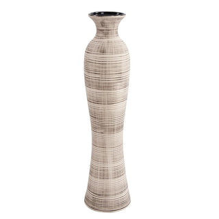 Howard ElliotTall Ceramic Neutral Striped Vase89077Origins of Home