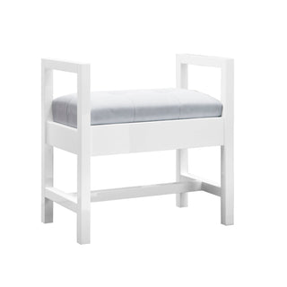 James Martin VanitiesAddison 24.5" Upholstered Bench, Glossy WhiteE444 - BNCH - GWAloha Habitat