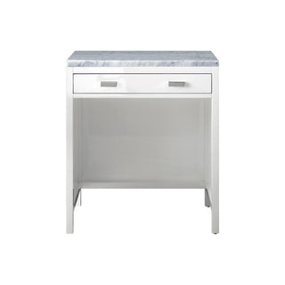 James Martin VanitiesAddison 30" Countertop Unit, Glossy White w/ 3 CM Carrara Marble TopE444 - CU30 - GW - 3CARAloha Habitat