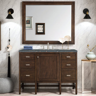 James Martin VanitiesAddison 48" Single Vanity, Mid - Century Acacia w/ 3 CM Parisien Bleu Quartz TopE444 - V48 - MCA - 3PBLAloha Habitat