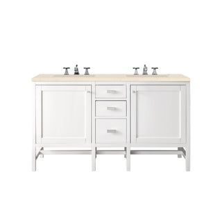 James Martin VanitiesAddison 60" Double Vanity, Glossy White w/ 3 CM Eternal Marfil TopE444 - V60D - GW - 3EMRAloha Habitat