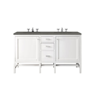 James Martin VanitiesAddison 60" Double Vanity, Glossy White w/ 3 CM Grey Expo Quartz TopE444 - V60D - GW - 3GEXAloha Habitat