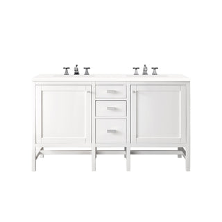 James Martin VanitiesAddison 60" Double Vanity, Glossy White w/ 3 CM White Zeus Quartz TopE444 - V60D - GW - 3WZAloha Habitat