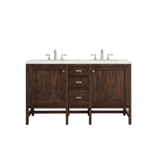 James Martin VanitiesAddison 60" Double Vanity, Mid - Century Acacia w/ 3 CM Eternal Jasmine Pearl Quartz TopE444 - V60D - MCA - 3EJPAloha Habitat