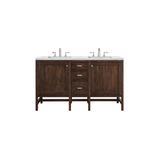 James Martin VanitiesAddison 60" Double Vanity, Mid - Century Acacia w/ 3 CM Ethereal Noctis Quartz TopE444 - V60D - MCA - 3ENCAloha Habitat