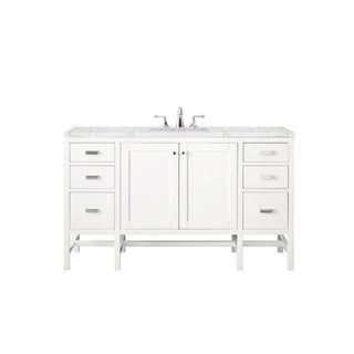 James Martin VanitiesAddison 60" Single Vanity, Glossy White w/ 3 CM Eternal Jasmine Pearl Quartz TopE444 - V60S - GW - 3EJPAloha Habitat