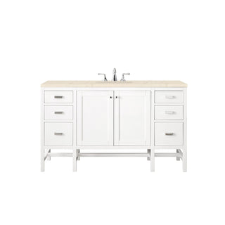 James Martin VanitiesAddison 60" Single Vanity, Glossy White w/ 3 CM Eternal Marfil TopE444 - V60S - GW - 3EMRAloha Habitat