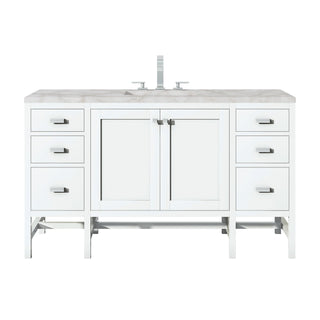 James Martin VanitiesAddison 60" Single Vanity, Glossy White w/ 3 CM Victorian Silver Quartz TopE444 - V60S - GW - 3VSLAloha Habitat