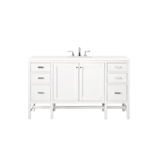 James Martin VanitiesAddison 60" Single Vanity, Glossy White w/ 3 CM White Zeus Quartz TopE444 - V60S - GW - 3WZAloha Habitat