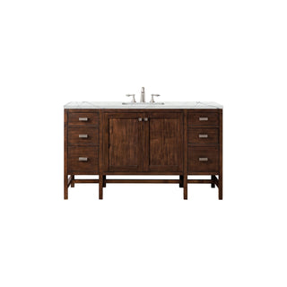 James Martin VanitiesAddison 60" Single Vanity, Mid - Century Acacia w/ 3 CM Ethereal Noctis Quartz TopE444 - V60S - MCA - 3ENCAloha Habitat