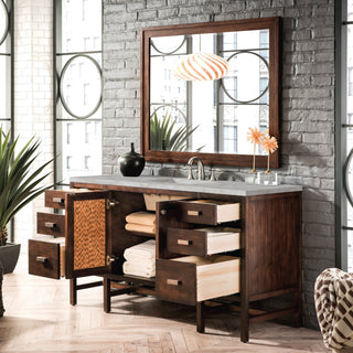 James Martin VanitiesAddison 60" Single Vanity, Mid - Century Acacia w/ 3 CM Victorian Silver Quartz TopE444 - V60S - MCA - 3VSLAloha Habitat