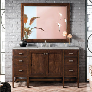 James Martin VanitiesAddison 60" Single Vanity, Mid - Century Acacia w/ 3 CM Victorian Silver Quartz TopE444 - V60S - MCA - 3VSLAloha Habitat