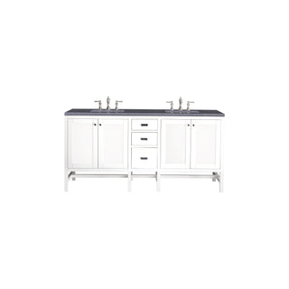 James Martin VanitiesAddison 72" Double Vanity, Glossy White w/ 3 CM Charcoal Soapstone Quartz TopE444 - V72 - GW - 3CSPAloha Habitat