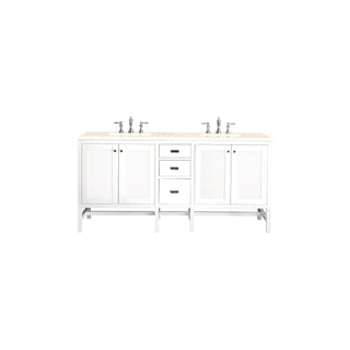 James Martin VanitiesAddison 72" Double Vanity, Glossy White w/ 3 CM Eternal Marfil TopE444 - V72 - GW - 3EMRAloha Habitat