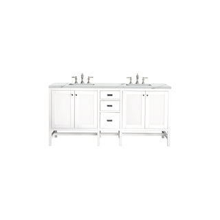 James Martin VanitiesAddison 72" Double Vanity, Glossy White w/ 3 CM Ethereal Noctis TopE444 - V72 - GW - 3ENCAloha Habitat