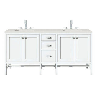 James Martin VanitiesAddison 72" Double Vanity, Glossy White w/ 3 CM Lime Delight Quartz TopE444 - V72 - GW - 3LDLAloha Habitat