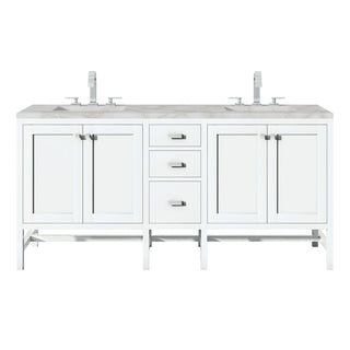 James Martin VanitiesAddison 72" Double Vanity, Glossy White w/ 3 CM Victorian Silver Quartz TopE444 - V72 - GW - 3VSLAloha Habitat