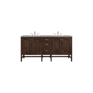 James Martin VanitiesAddison 72" Double Vanity, Mid - Century Acacia w/ 3 CM Grey Expo Quartz TopE444 - V72 - MCA - 3GEXAloha Habitat