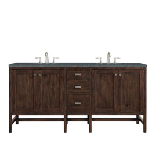 James Martin VanitiesAddison 72" Double Vanity, Mid - Century Acacia w/ 3 CM Parisien Bleu Quartz TopE444 - V72 - MCA - 3PBLAloha Habitat