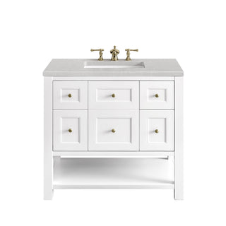 James Martin VanitiesBreckenridge 36" Single Vanity, Bright White w/ 3 CM Eternal Serena Top330 - V36 - BW - 3ESRAloha Habitat