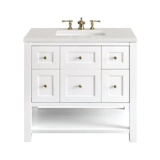 James Martin VanitiesBreckenridge 36" Single Vanity, Bright White w/ 3 CM Lime Delight Top330 - V36 - BW - 3LDLAloha Habitat