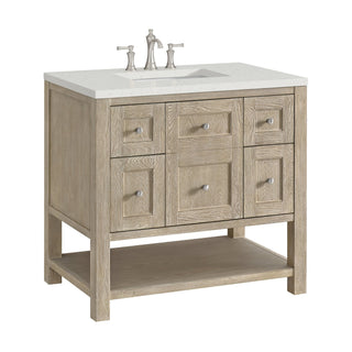 James Martin VanitiesBreckenridge 36" Single Vanity, Whitewashed Oak w/ 3 CM Lime Delight Quartz Top330 - V36 - WWO - 3LDLAloha Habitat