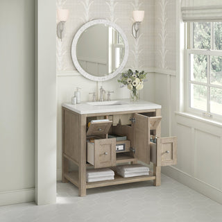 James Martin VanitiesBreckenridge 36" Single Vanity, Whitewashed Oak w/ 3 CM Lime Delight Quartz Top330 - V36 - WWO - 3LDLAloha Habitat