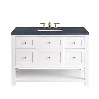 James Martin VanitiesBreckenridge 48" Single Vanity, Bright White w/ 3 CM Charcoal Soapstone Top330 - V48 - BW - 3CSPAloha Habitat