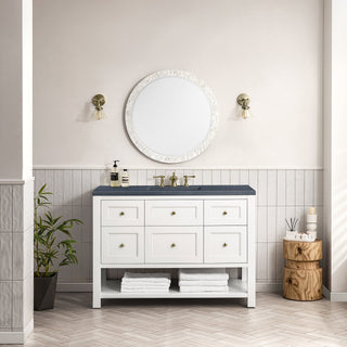 James Martin VanitiesBreckenridge 48" Single Vanity, Bright White w/ 3 CM Charcoal Soapstone Top330 - V48 - BW - 3CSPAloha Habitat