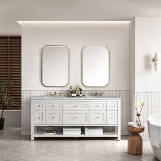 James Martin VanitiesBreckenridge 72" Double Vanity, Bright White w/ 3 CM Arctic Fall Top330 - V72 - BW - 3AFAloha Habitat