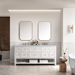 James Martin VanitiesBreckenridge 72" Double Vanity, Bright White w/ 3 CM Carrara Marble Top330 - V72 - BW - 3CARAloha Habitat