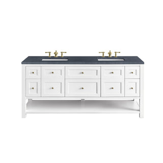 James Martin VanitiesBreckenridge 72" Double Vanity, Bright White w/ 3 CM Charcoal Soapstone Top330 - V72 - BW - 3CSPAloha Habitat