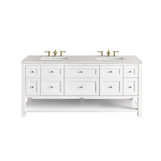 James Martin VanitiesBreckenridge 72" Double Vanity, Bright White w/ 3 CM Eternal Jasmine Pearl Top330 - V72 - BW - 3EJPAloha Habitat