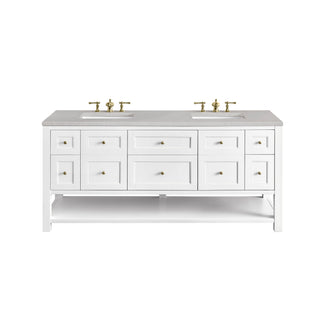 James Martin VanitiesBreckenridge 72" Double Vanity, Bright White w/ 3 CM Eternal Serena Top330 - V72 - BW - 3ESRAloha Habitat