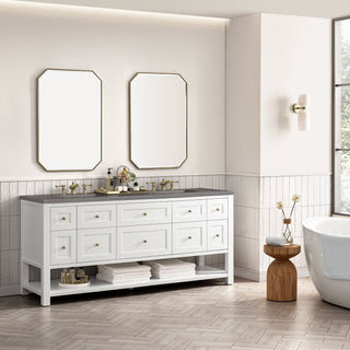 James Martin VanitiesBreckenridge 72" Double Vanity, Bright White w/ 3 CM Grey Expo Top330 - V72 - BW - 3GEXAloha Habitat