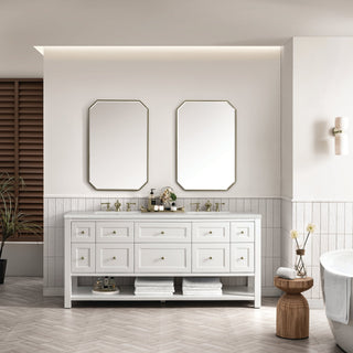 James Martin VanitiesBreckenridge 72" Double Vanity, Bright White w/ 3 CM Lime Delight Top330 - V72 - BW - 3LDLAloha Habitat