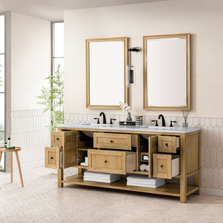 James Martin VanitiesBreckenridge 72" Double Vanity, Light Natural Oak w/ 3 CM Arctic Fall Top330 - V72 - LNO - 3AFAloha Habitat